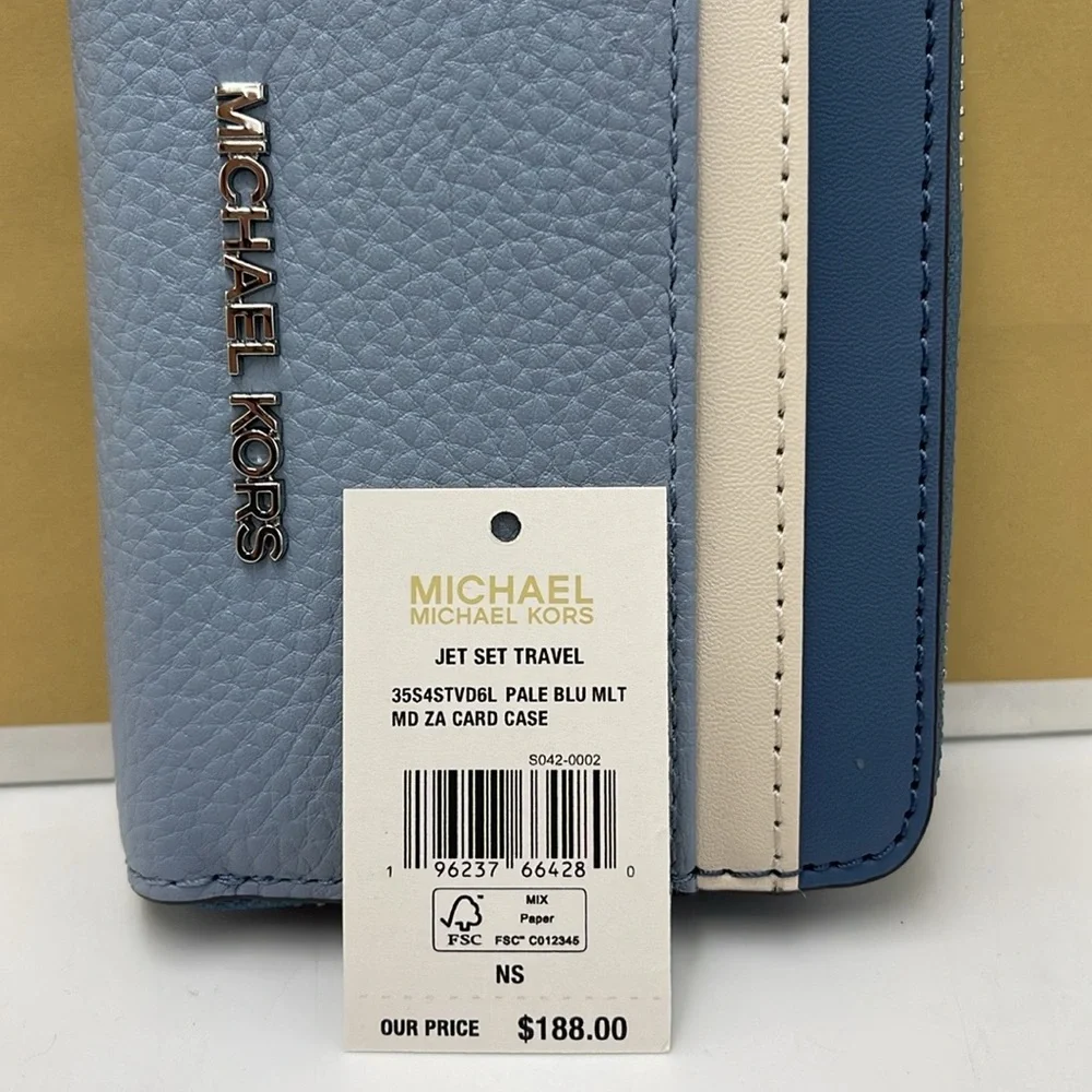 Michael Kors Jet Set Travel Medium Zip Around Color-Block Wallet Card Case
 NWT - Picture 10 of 16